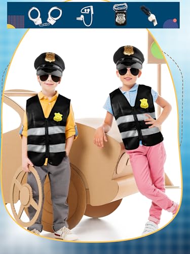 Disfraz de policía infantil 7 piezas para niños y niñas miniatura 3