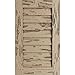 Ekena Millwork GVURVE12X45DPCPR Timberthane Pecky Cypress Vertical Faux Wood Non-Functional, Primed Tan Urethane Gable Vents, 12"W x 45"H, Primed