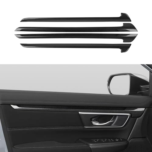 Image of Car Inner Door Strips Decals for Honda CR-V 2017 2018 2019 2020 2021 2022 Accessories CRV ABS Carbon Fiber Interior Stickers