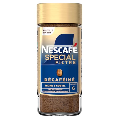Nescafé SPECIAL FILTRE Décaféiné, Café Soluble, Flacon de 100g