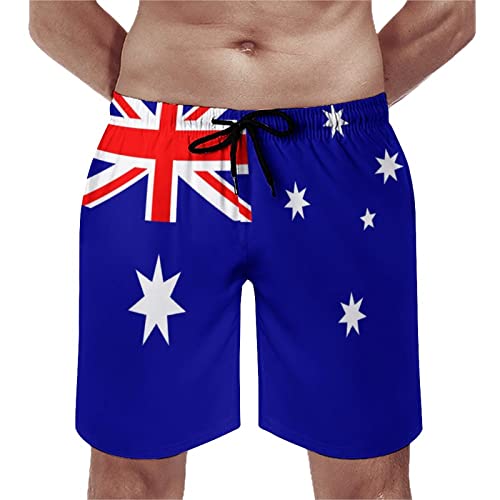 Flag of Australia Swim Trunks with Pockets Summer Beach Swimsuit Shorts Funny Board Shorts for Men M Flag of Australia Swim Trunks with Pockets Summer Beach Swimsuit Shorts Funny Board Shorts for Men M