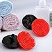 NICEMOVIC Scalp Scrubber Shampoo Brush 4 Pack, Scalp Massager for Hair Growth & Dandruff, Head Hair Scrubber for Shower & Dry Use, Massage Tool for Men Women Kids (2 Black + 2 Red)