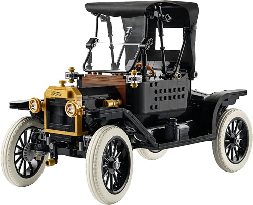 Icons Ford Model T - Modello di Auto Retrò per Adulti - Set da Collezione con Tetto in Tessuto, Ruote Alte e Parabrezza Apribile - Regalo Fai da Te per gli Appassionati di Veicoli Classici 11376 - Lego - Immagine 6