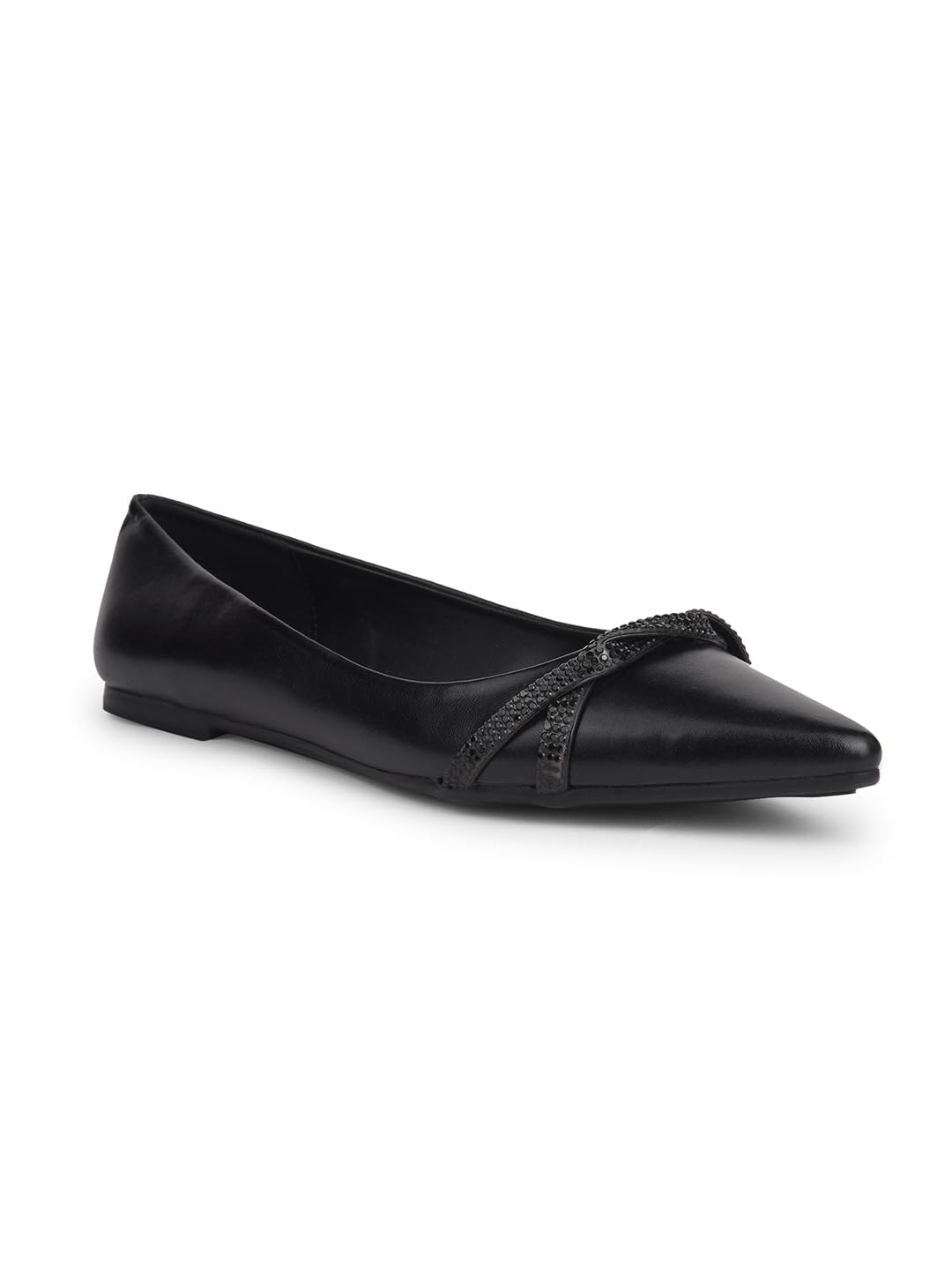 bata Women's Pointed Toe Flat Ballerina - Black (5Uk)-picture-36