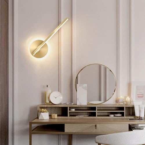 Lámpara de techo LED de aluminio dorada aplique minimalista de interior 6