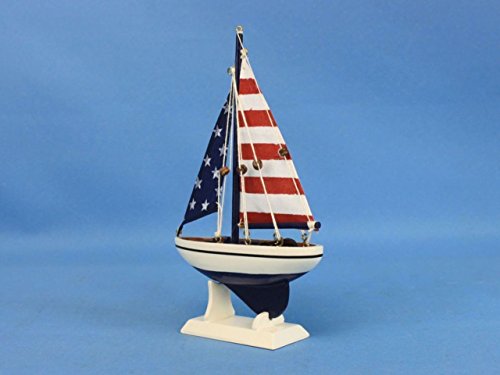 Hampton Nautical Usa Flag Sailer, 9" #TOP3