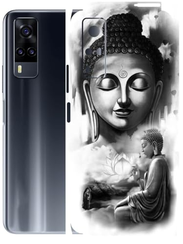 Image of AtOdds - Full Body Back Screen Guard Protector Film - Lamination Wrap Skin Sticker Compatible with VIVO Y31 | Scratchproof Matte Finish (Buddha)