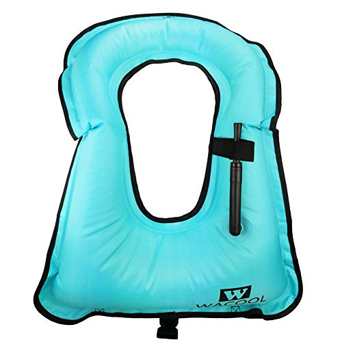 Wacool Inflatable Snorkel Diving Swimming Scuba Vest Jacket For Adult Youth Kids (Adult, Sky Blue) #TOP2