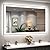 SMIROR 55x30 LED Bathroom Mirror with Black Frame Wall Mounted, Illuminated Vanity Mirrors with Lights, Dimmable, Anti-Fog, Memory, Shatterproof, ETL Listed (Front Lighted and Backlit)