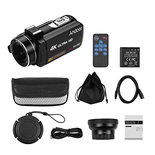 Câmera de vídeo digital profissional 4K Ultra HD HD de mão Câmera de vídeo digital profissional Câme