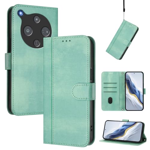 Cover �Ή��@�� for ZTE Nubia P9 Pro 5G,�Ή��@�� for Optus X Pro 2 5G �J�[�h���[�� �E�H���b�g�^ �X�}�[�g�t�H���p ���U�[�J�o�[Green2