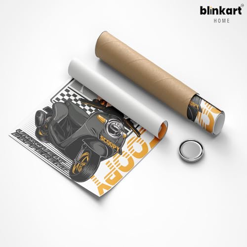 Image of BLINKART Honda ScoopyCar Posters Sticker Gift Items for Boys Room Wall Decor || Comes with Double-Sided Tape|| Decoration Bedroom Living Room Office Studio Decor | 12x18 In (A3) - CAR-255
