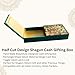 Vanya Creations Decorative Shagun Cash Gift Box for Money Gaddi, Gifting Sagan Wedding Occasion, Jewellery | Sea Green Color, Set of 1, Half Cut Design Rectangle Shape