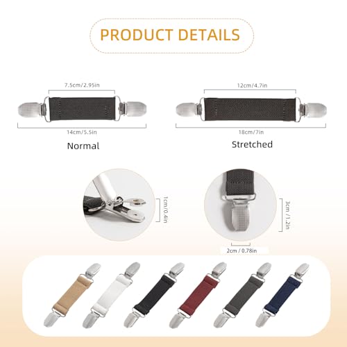 6 pieces dress clips back cinch set55inch scarfsweaterclothesshawlretro cardigan collartravel hatdress shirt brooch clip for women girl decor