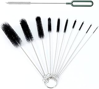 iTGOOS 11 Pcs Long Bottle Cleaning Brushes Small Cleaning Bottle Brush Set for Cleaning Narrow Areas Set for Bottle Straw Plug Holes Cleaning Coffee Machine Cleaning Brush (TGGB-MNQJS-11P)