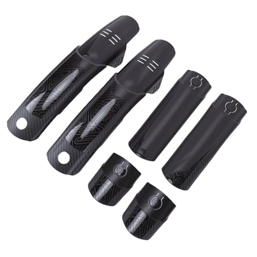 Fockety Guardabarros para Bicicletas, Guardabarros para Bicicletas de Montaña con Textura de Fibra de Carbono Ampliada y Alargada de Liberación Rápida a Prueba de Viento, con Placas de Extensión y