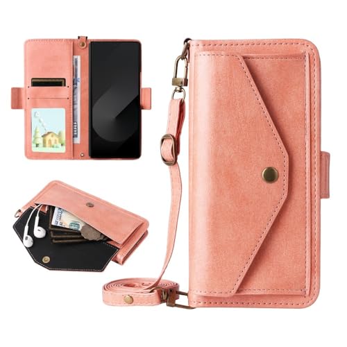 Housse rose Galaxy Z Fold 5 style sacoche pour libérer vos mains en ville