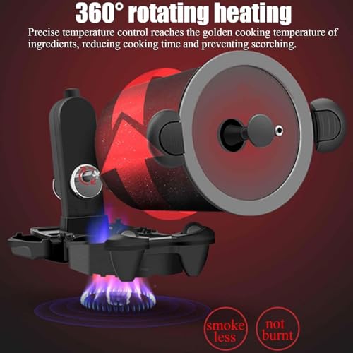 Kommerzielle automatische Kochmaschine mit 360 ° drehbarem Heiztopf und Ölkasten im Schubladen-Stil, perfekt für den Heimgebrauch und gleichmäßiges Heizen, ideal für kleine Familien
