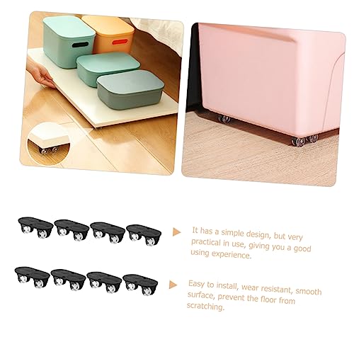 HONMEET 8 Pçs Acessórios De Polia De Carrinho Rodas De Rodízio De Eletrodomésticos Rodas De Eletrodo