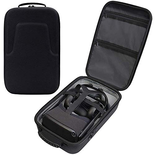 DEWVIE Hard Travel Case for Oculus Quest VR Gaming Headset and Controllers Accessories Waterproof Shockproof Carring case