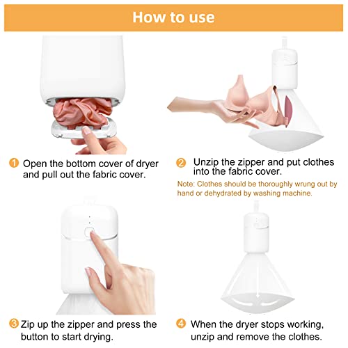 Tj. Portable Clothes Dryer, Mini Clothes Dryer Machine, Small Portable Dryer For Clothes With Ptc Drying & Uv Function, 1H/2H Timer For Underwear, Socks, Swimwear, Baby And Pet Clothes, White #TOP6