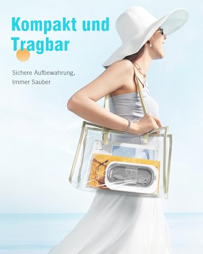 Gisaae Ultraschallreinigungsgerät 48000Hz Brillenreinigungsgerät Mit 2 Modi Tragbar...