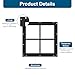 Black Shed Transom Windows 12''x12'' Flush Mount Tempered Glass Fixed Windows, Small House Windows for Chicken Coop, Playhouse, Garage, Barn, Outdoor Building Replacement Windows-2 Pack