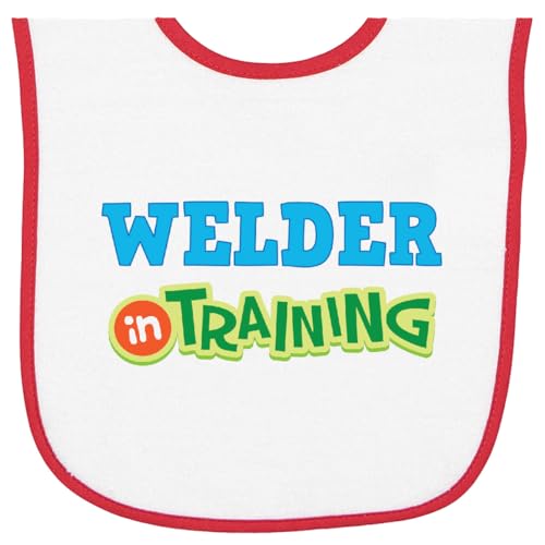 inktastic Welder in Training Baby Terry Cloth Bib