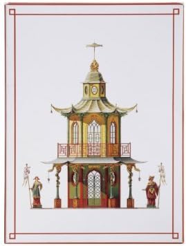 Architectural Watercolors Pagodas Folio Boxed Note Cards, 4.25 by 6 Inches (01067) by Architectural Watercolors