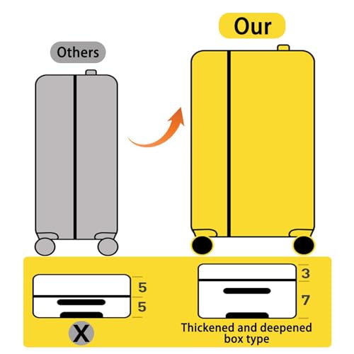 Luggage Sets 2 Piece,20", 22",24", 26" Lightweight Luggage Set, Hardside PC+ABS Suitcase Set, Carry On Travel Luggage With 360° Spinner Wheels And TSA Lock,Durable,Waterproof(Yellow,22in)4