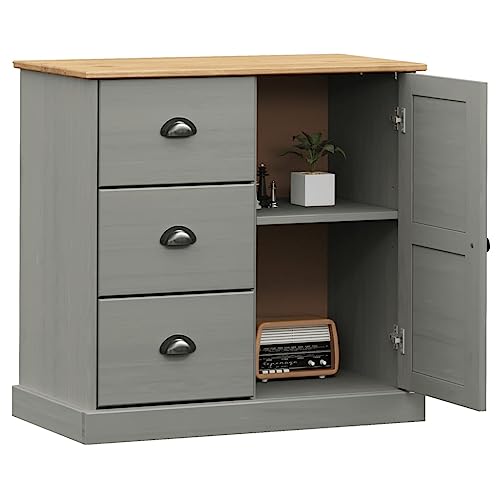 Aparador VIGO gris pino 78x40x75cm solución de orden exterior 5