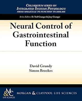 Neural Control of Gastrointestinal Function book cover