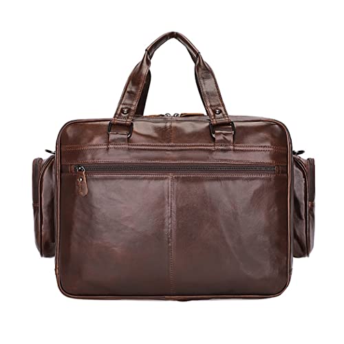 Haitpant Men Business Briefcase Genuine Leather 15" Laptop Handbag Multifunctional Double Layer Messenger Bag2