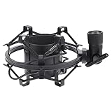 Support de microphone de bureau : il s'agit d'un support de microphone universel, équipé d'un clip réglable en hauteur, aux chocs, support de microphone de bureau réglable