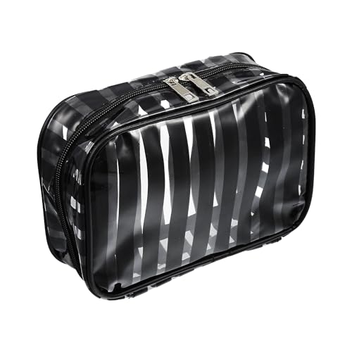 Bolsa de higiene pessoal transparente, bolsa de maquiagem transparente, bolsa de higiene pessoal de viagem de PVC, bolsa cosmética transparente à prova d'água, bolsa organizadora transparente com