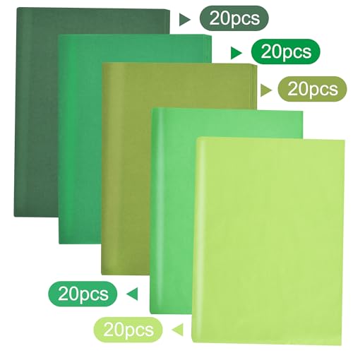 Image of BEISHIDA 100 Sheets Green Series Tissue Paper Bulk, Wrapping Tissue Paper for Gift Bags, 14 x 20 Inch Gift Wrap for Birthday Wedding Graduation DIY Crafts Holiday Flowers(Green Series)
