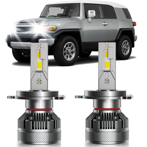 HUOKEDS Fits for Toyota FJ Cruiser 2007-2014 Hi/Lo Dual Beam Lights 2pcs Super Bright 6000K White Hi/Lo Dual Beam Lights Blubs Package