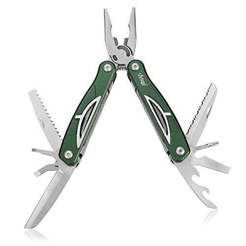 Multitool Knife, Portable Pocket Multifunctional Multi Tool Pliers with Safety Lock, Screwdriver, Saw, Wire Cutter, Utility Knife for Survival, Camping, Fishing, Hunting