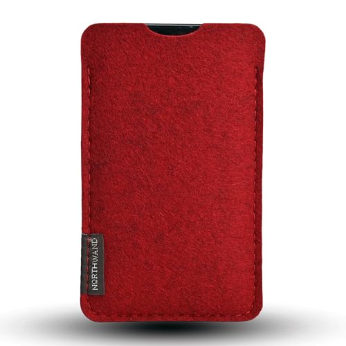 Pochette iPhone 17 feutre naturel NorthWand pour ressentir la douceur de la laine