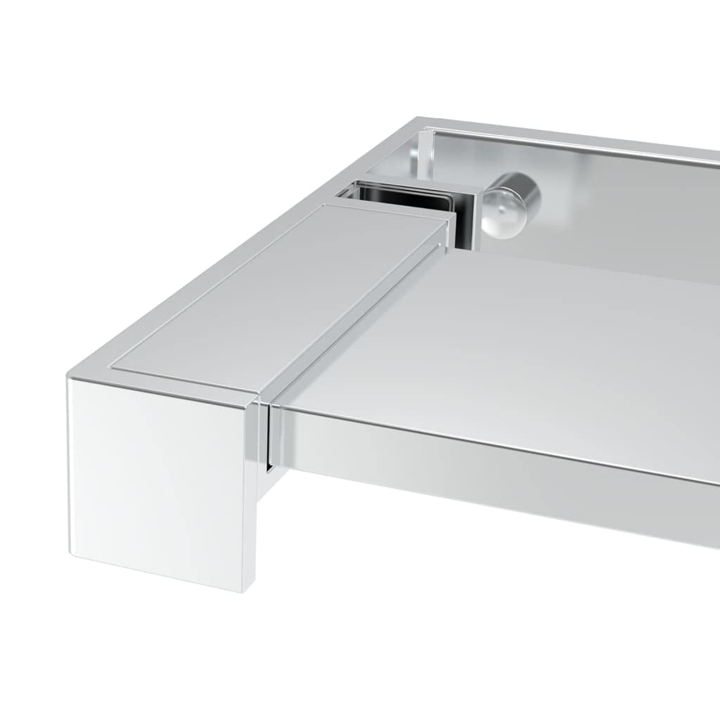vidaXL Mampara ducha con estante vidrio ESG y aluminio cromo 90x195 cm