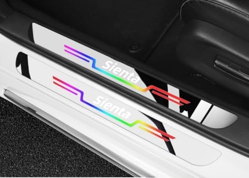 シエンタ Sienta 自動車サイドステップ保護車ドアプロテクターステッカー ドア保護 ドアプロテクターステッカー ユニバーサルドアトリム 傷防止 汚れ防止 簡単取り付け(4枚の写真) (白, シエンタ Sienta)