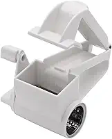 Mimo Style Ralador de Queijo Manual Branco 14,5cm, Feito de Polipropileno e Aço Inoxidável. Economiza Tempo e Esforço. Resistente e Durável, Perfeito Para Queijos, Chocolate, Nozes, Amêndoas