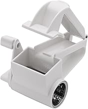 Mimo Style Ralador de Queijo Manual Branco 14,5cm, Feito de Polipropileno e Aço Inoxidável. Economiza Tempo e Esforço. Resistente e Durável, Perfeito Para Queijos, Chocolate, Nozes, Amêndoas