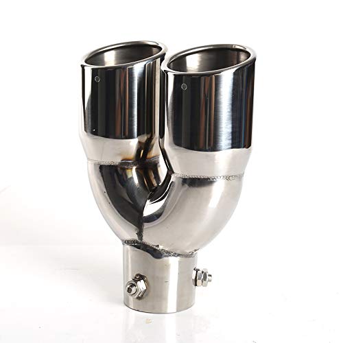 2.5' 63mmSilencieux à double embout Sortie en acier inoxydable de 3'pouces Car Tail Throat Double Universal Exhaust