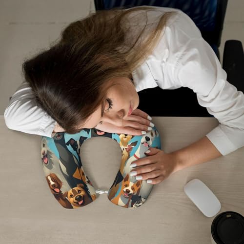Almohada para cuello de viaje espuma viscoelástica ergonómica miniatura 6