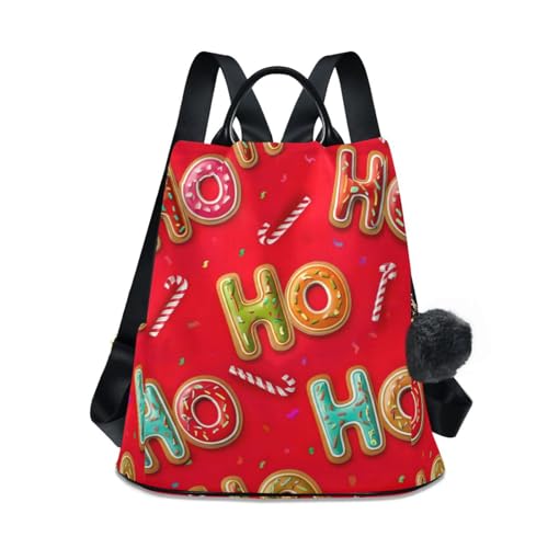 Sac à dos de Noël pour femme antivol décontracté tendance pain d'épices