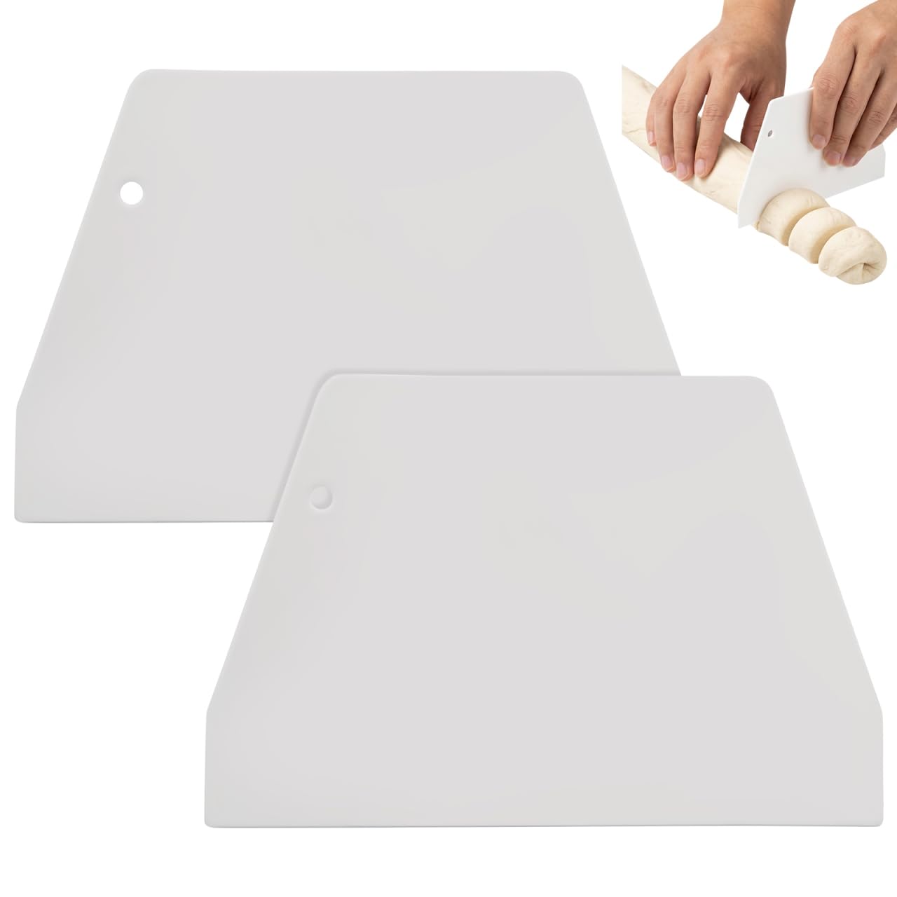 SUPVOX Teigschaber aus Kunststoff, 20 Stück, für Kuchen, Cremeschneider, Gebäckwerkzeug, Mehrzweck, flexibel, Küche, Teigschaber (weiß)