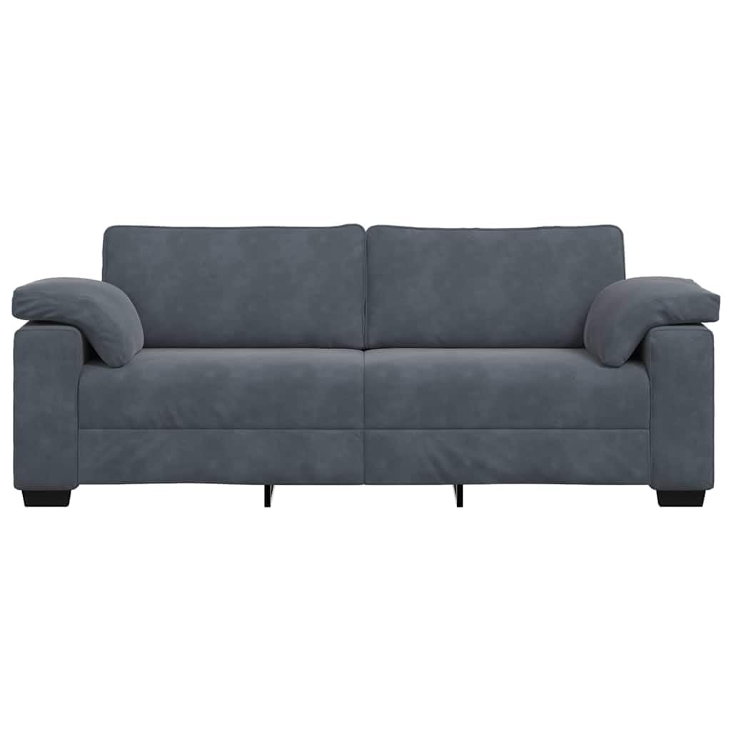Homgoday Sofá de 3 plazas de Terciopelo Gris Oscuro 178 cm Sofá Moderno para Sala de Estar/Dormitorio/Oficina, Fácil Montaje Sofá Pequeño