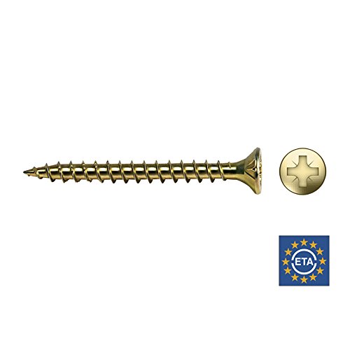 Celo 9B3540Vlox200 - Tornillo para Madera Velox Rosca Completa Cabeza Avellanada Impronta Pz Diámetro 3,5X40 Mm, Bicromatado, 200 Unidades