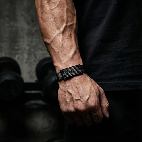 Pulsera Cruz Cristiana con Bandera Americana para Hombre miniatura 5